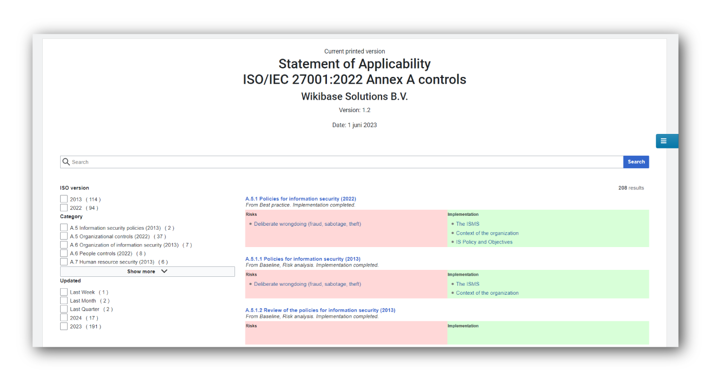 Interface of Wikibase ISMS